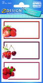 Z-Design 59692 Naklejka spiżarniana - czerwone owoce 3 arkusze, 12 naklejek