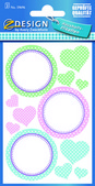 Z-Design 59696 Naklejka papierowa na przetwory - okrągłe kolorowe 3 arkusze