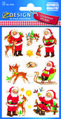 Z-Design 4053 Naklejka bożonarodzeniowa kolorowe Mikołaje 3 arkusze