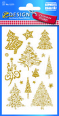 Z-Design 52273 Naklejka bożonarodzeniowa złociste choinki 2 arkusze